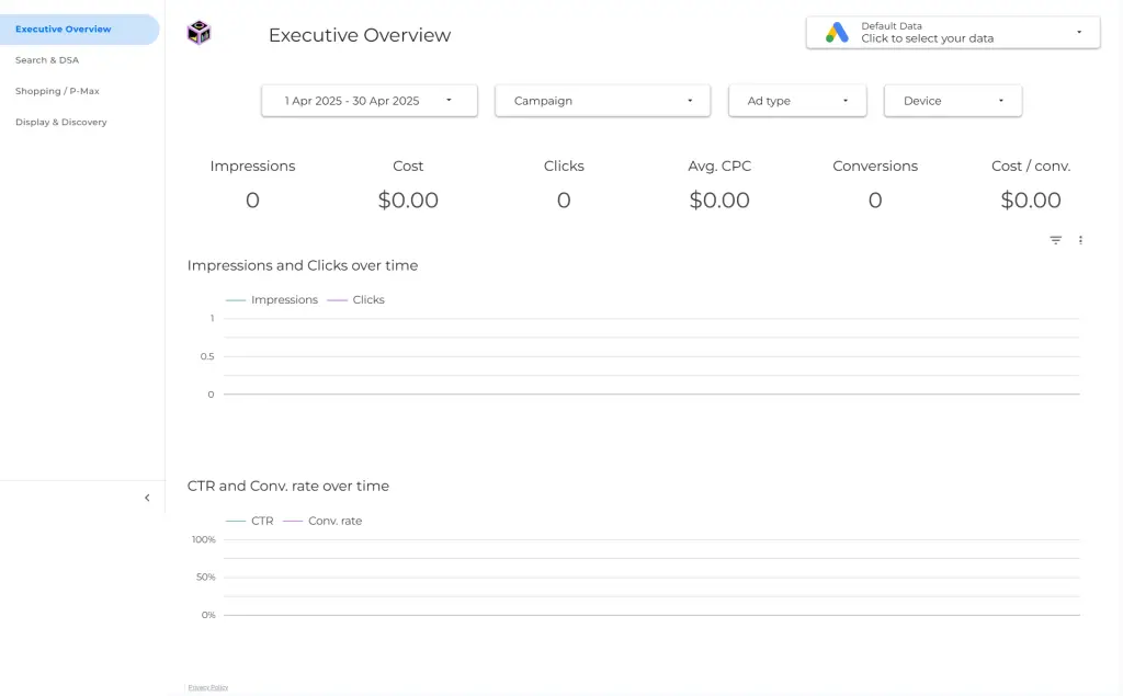 A screenshot of the Google Ads dashboard